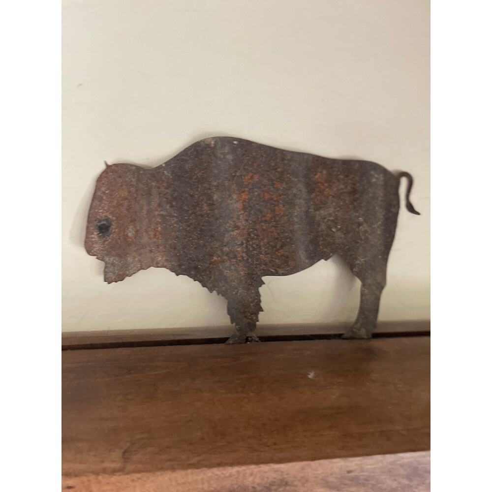 Buffalo corrugated metal decor